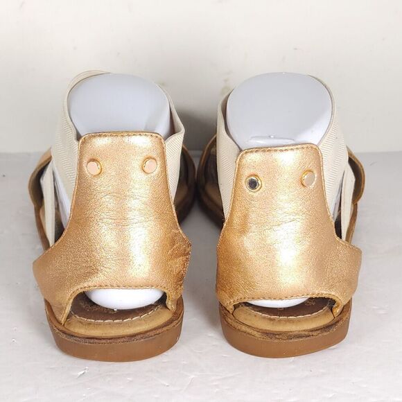 Sorel Women's Ella US8 Natural Rose Gold Leather Crisscross Strap Flat Sandals - Picture 12 of 16